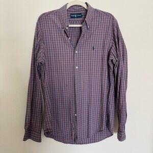 Ralph Lauren Blue and Red Plaid Shirt